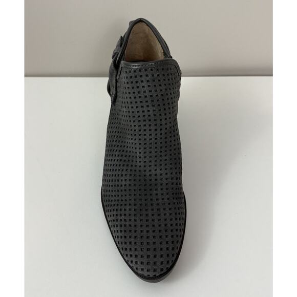 Franco Sarto Size 6 Dale 2 Dark Gray Perforated Heel Ankle Booties NWOT - Picture 7 of 16